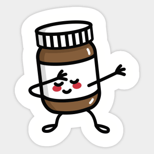 Dab dabbing chocolate spread Sticker